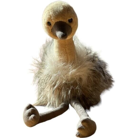 14" Purely Luxe Plush Ostrich Toy With Luxe Faux Fur Aurora - Picture 1 of 5